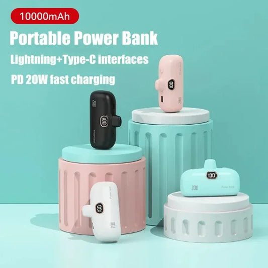 20000mAh Mini Power Bank Super Fast Charging Portable External Battery Small Portable Power Bank 20W Type-C Charger for iPhone